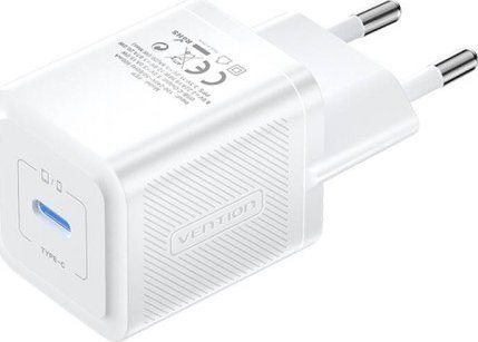Ładowarka Vention USB-C 20W GaN biała
