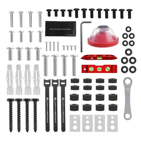 MACLEAN UCHWYT DO TV, MAX VESA 600X400, 32-85", 60KG, REG.KĄTA W PIONIE I POZIOMIE, PROFIL 65-390MM, CZARNY MC-789