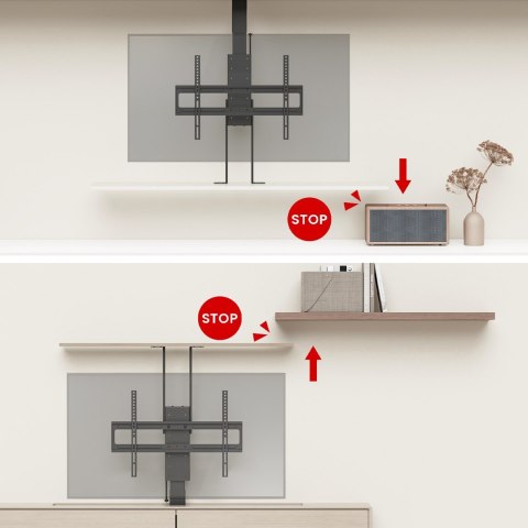 MACLEAN UCHWYT ELEKTRYCZNY SUFITOWO-PODŁOGOWY, WYSUWANY, 43''-88'', VESA 600X400, MAX 60KG, 100-240V AC,50/60HZ; MC-125