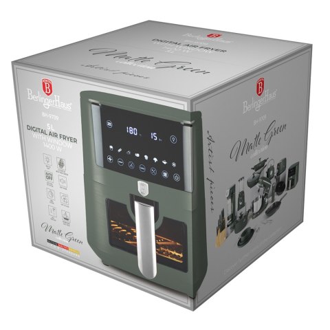 Air Fryer Frytkownica beztłuszczowa 1400W BerlingerHaus Matte Green Collection BH-9709