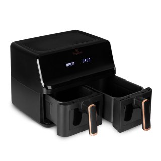 Air Fryer Frytkownica beztłuszczowa z podwójnym koszem 4,1L+4,1L BerlingerHaus BH-9469 Black Rose