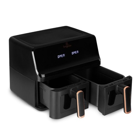 Air Fryer Frytkownica beztłuszczowa z podwójnym koszem 4,1L+4,1L BerlingerHaus BH-9469 Black Rose