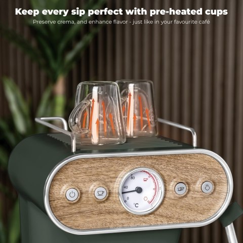 Ekspres kolbowy 3 w 1 Matte Green Collection BerlingerHaus BH-9857