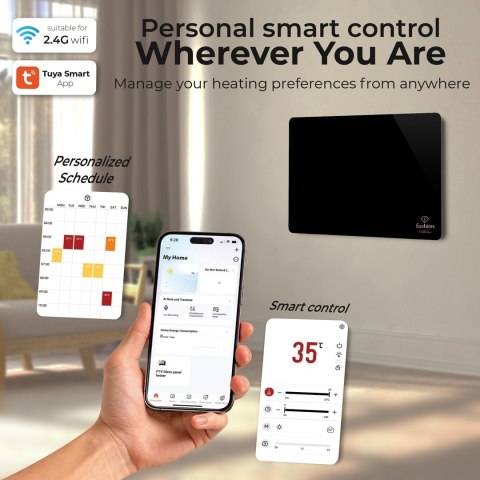 Elektryczny szklany panel grzewczy / grzejnik FashionTV FTV-0163