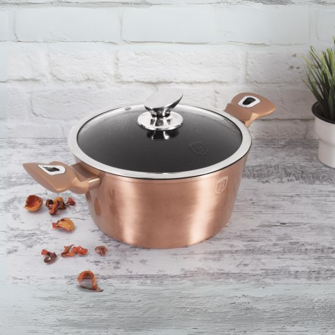 Garnek 6L z pokrywką 28cm BerlingerHaus BH-1516 Rose Gold