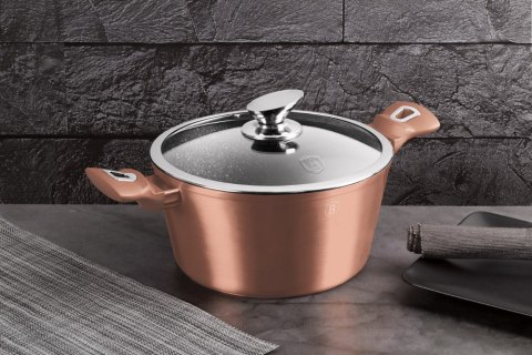 Garnek 6L z pokrywką 28cm BerlingerHaus BH-1516 Rose Gold