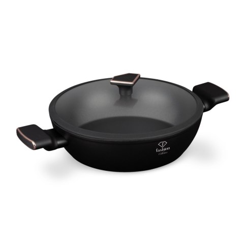 Garnek niski z pokrywką 28 cm Fashion TV FTV-0035 Matte Black- Rose Gold