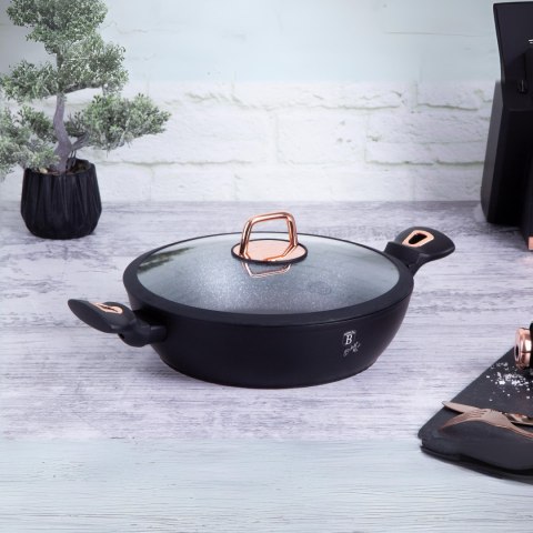 Garnek niski z pokrywką 28cm BerlingerHaus BH-1640 Black Rose