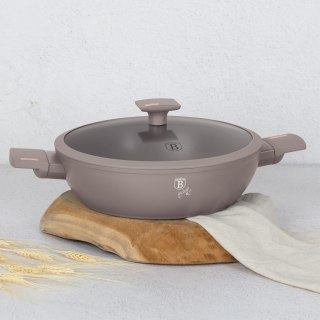 Garnek płytki 3,8 L z pokrywką 28cm BerlingerHaus Taupe BH-8098