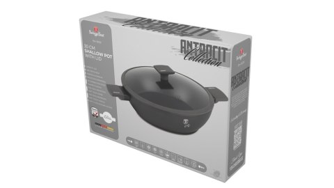 Garnek płytki 3,8l z pokrywką BerlingerHaus Antracit BH-8129