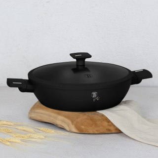 Garnek płytki 30cm 4,5l z pokrywką BerlingerHaus Matte Black BH-8186