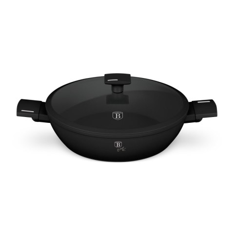 Garnek płytki 30cm 4,5l z pokrywką BerlingerHaus Matte Black BH-8186