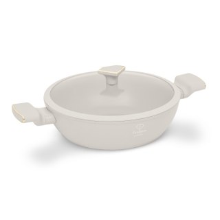 Garnek płytki z pokrywką 28 cm Fashion TV FTV-0066 Matte Cream Gold