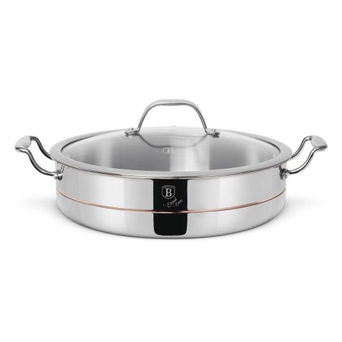 Garnek płytki z pokrywką 28cm Copper Touch Collection BerlingerHaus BH-8817