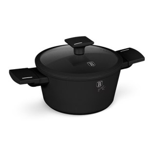 Garnek z pokrywką 20cm | BerlingerHaus BH-8187 Matte Black