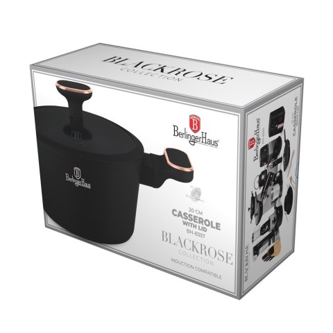 Garnek z pokrywką 20cm BerlingerHaus BH- 8357 | Black Rose Collection