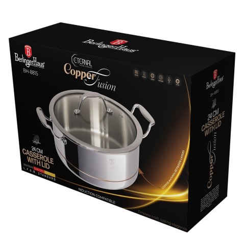 Garnek z pokrywką 24 cm Copper Touch Collection BerlingerHaus BH-8815