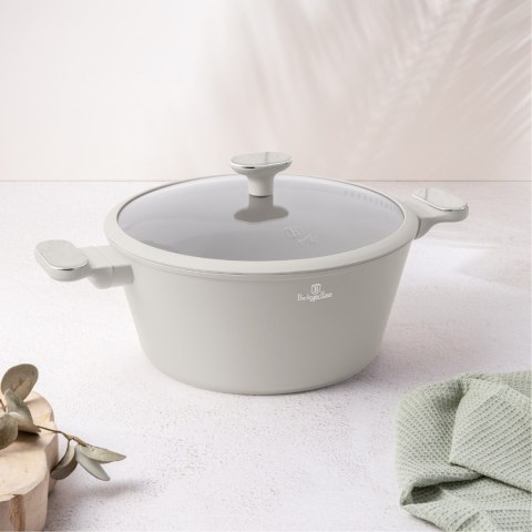 Garnek z pokrywką 28 cm BerlingerHaus BH-8397 Sahara Marble Collection