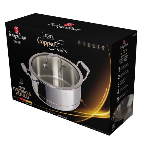 Garnek z pokrywką 28 cm Copper Touch Collection BerlingerHaus BH-8816