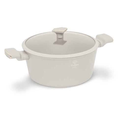 Garnek z pokrywką 28 cm FashionTV FTV-0070 Matte Cream Gold Collection