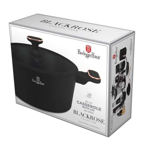 Garnek z pokrywką 28cm BerlingerHaus BH-8359 Black Rose