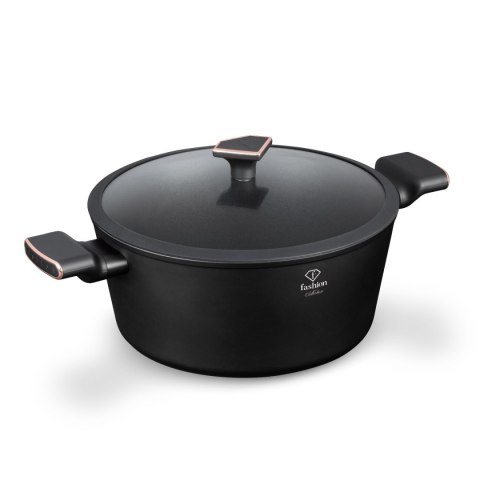 Garnek z pokrywką 28cm Fashion TV FTV-0039 Matte Black- Rose Gold