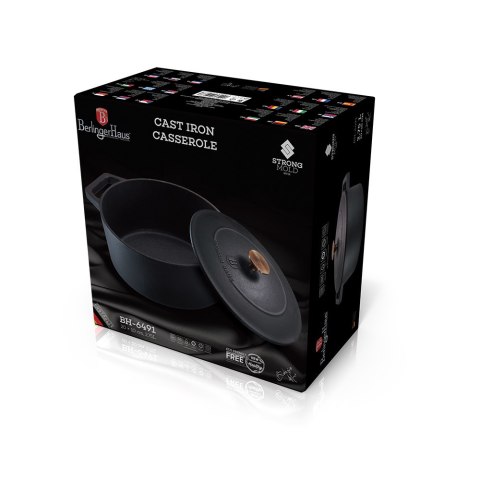 Garnek żeliwny 2.7L z pokrywką 20cm BerlingerHaus BH-6491