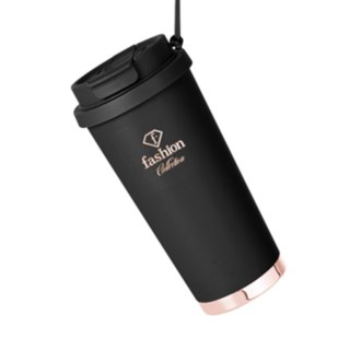 Kubek termiczny 0,5L Fashion TV FTV-0132 Matte Black- Rose Gold