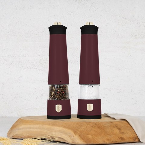 Młynki elektryczne 2 sztuki do pieprzu i soli BerlingerHaus Leonardo BH-9555