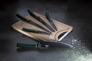 Noże kuchenne | Zestaw 5 szt. z deską Berlinger Haus BH-2551 Emerald