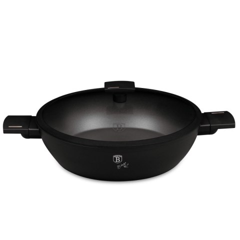 Patelnia Wok z pokrywką 30cm BerlingerHaus Monaco / Black Rose Collection BH-8278