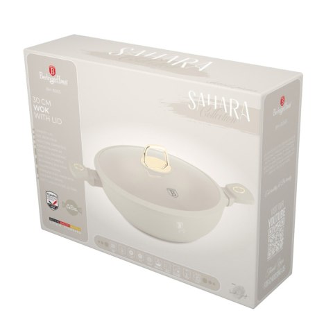 Patelnia Wok z pokrywką 30cm BerlingerHaus Sahara Collection BH-8065