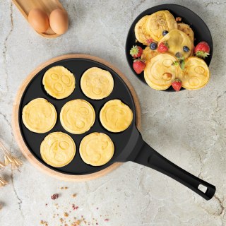 Patelnia do naleśników 26cm | Pancakes wzór emoji BerlingerHaus BH-7791 Matte Black Collection