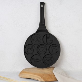 Patelnia do naleśników 26cm | Pancakes wzór zwierzęta BerlingerHaus BH-7799 Matte Black Collection