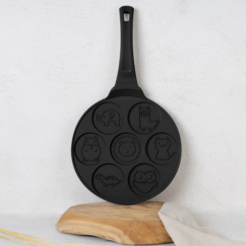 Patelnia do naleśników 26cm | Pancakes wzór zwierzęta BerlingerHaus BH-7799 Matte Black Collection
