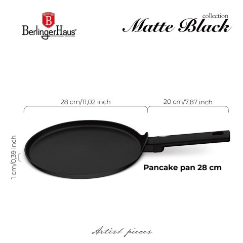 Patelnia do naleśników 28 cm BerlingerHaus Matte Black BH-8173