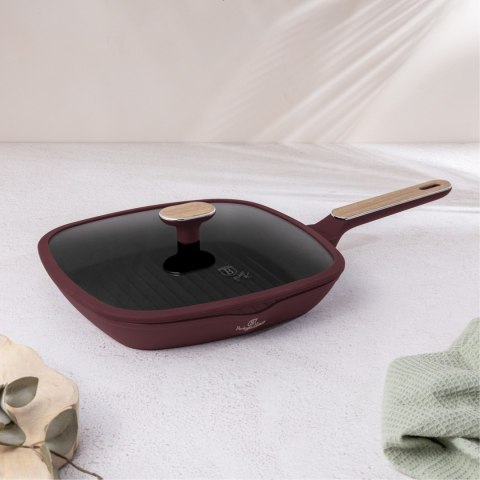 Patelnia grillowa z pokrywką 28cm z powłoką tytanową BerlingerHaus Leonardo Nordic BH-8298