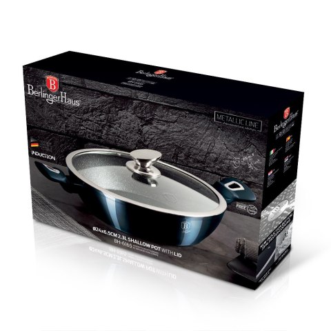 Płytki garnek z pokrywką 24cm BerlingerHaus Aquamarine BH-6165