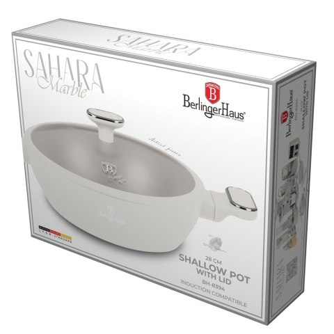 Płytki garnek z pokrywką 28 cm BerlingerHaus Sahara Marble BH-8394