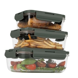 Pojemniki na żywność z pokrywkami BerlingerHaus BH-8791 Matte Green Collection
