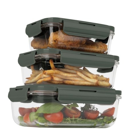Pojemniki na żywność z pokrywkami BerlingerHaus BH-8791 Matte Green Collection