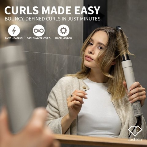 Profesjonalny stylizator do włosów 5 w 1 FashionTV FTV- 0143 Matte Cream Gold