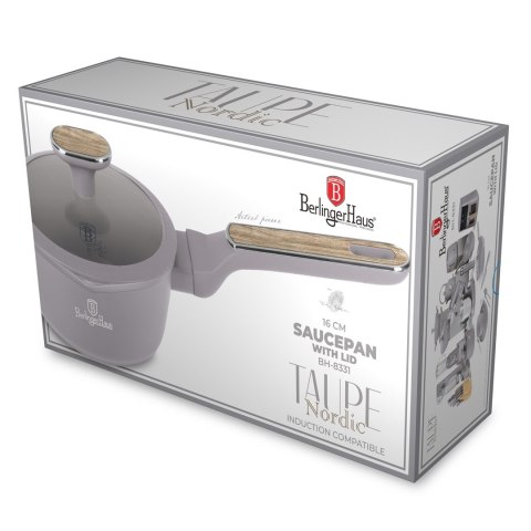 Rondel 16cm z pokrywką BerlingerHaus Taupe Nordic BH-8331