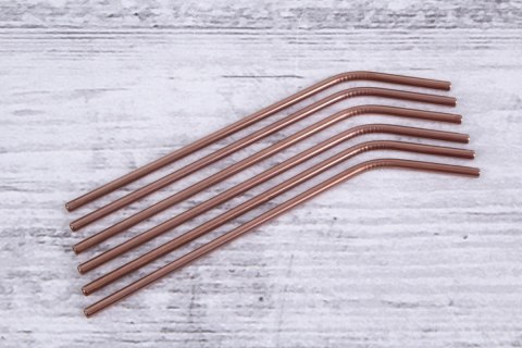 Słomki wielorazowe metalowe 6szt BerlingerHaus BH-2982