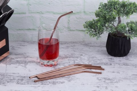 Słomki wielorazowe metalowe 6szt BerlingerHaus BH-2982