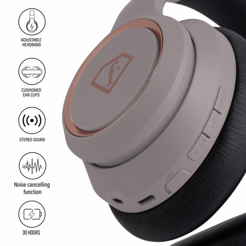 Słuchawki bezprzewodowe ANC FashionTV FTV-0018 Taupe Collection