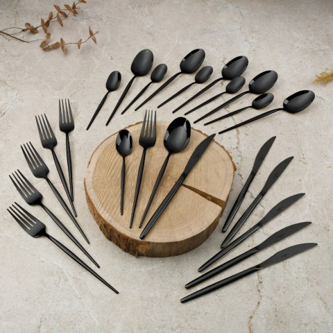 Sztućce 24szt BerlingerHaus Matte Black Collection BH-3069