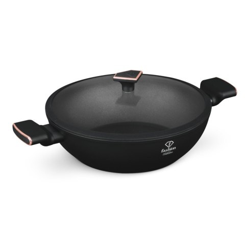 Wok z pokrywką 30 cm Fashion TV FTV-0032 Matte Black-Rose Gold