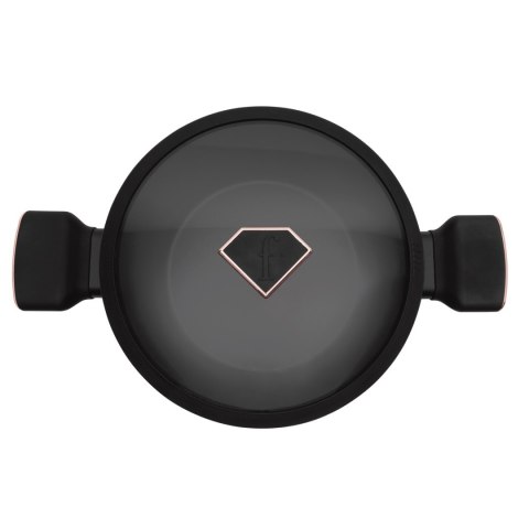 Wok z pokrywką 30 cm Fashion TV FTV-0032 Matte Black-Rose Gold