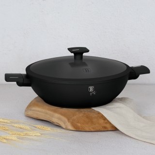 Wok z pokrywką 30 cm Matte Black BerlingerHaus BH-8182